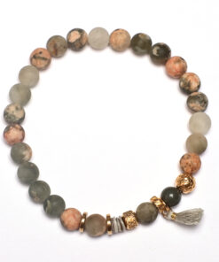 Bracelet Garance – Jaspe et détails dorés