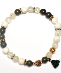 Bracelet Loélia – Jaspe, préhnite et magnésite