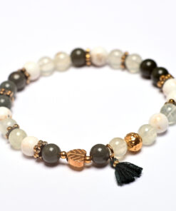 Alternative view of Bracelet Loélia – Jaspe, préhnite et magnésite