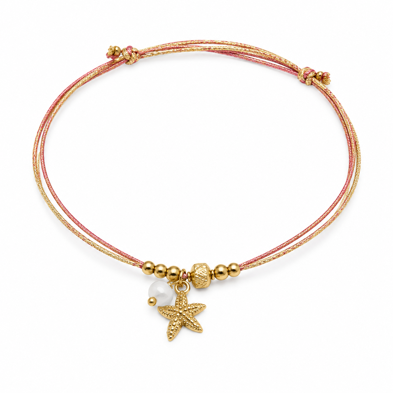 Astéria – Bracelet double lien étoile et nacre – Image 3
