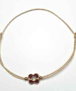Alternative view of Ylva – Bracelet lien coulissant fleur réversible