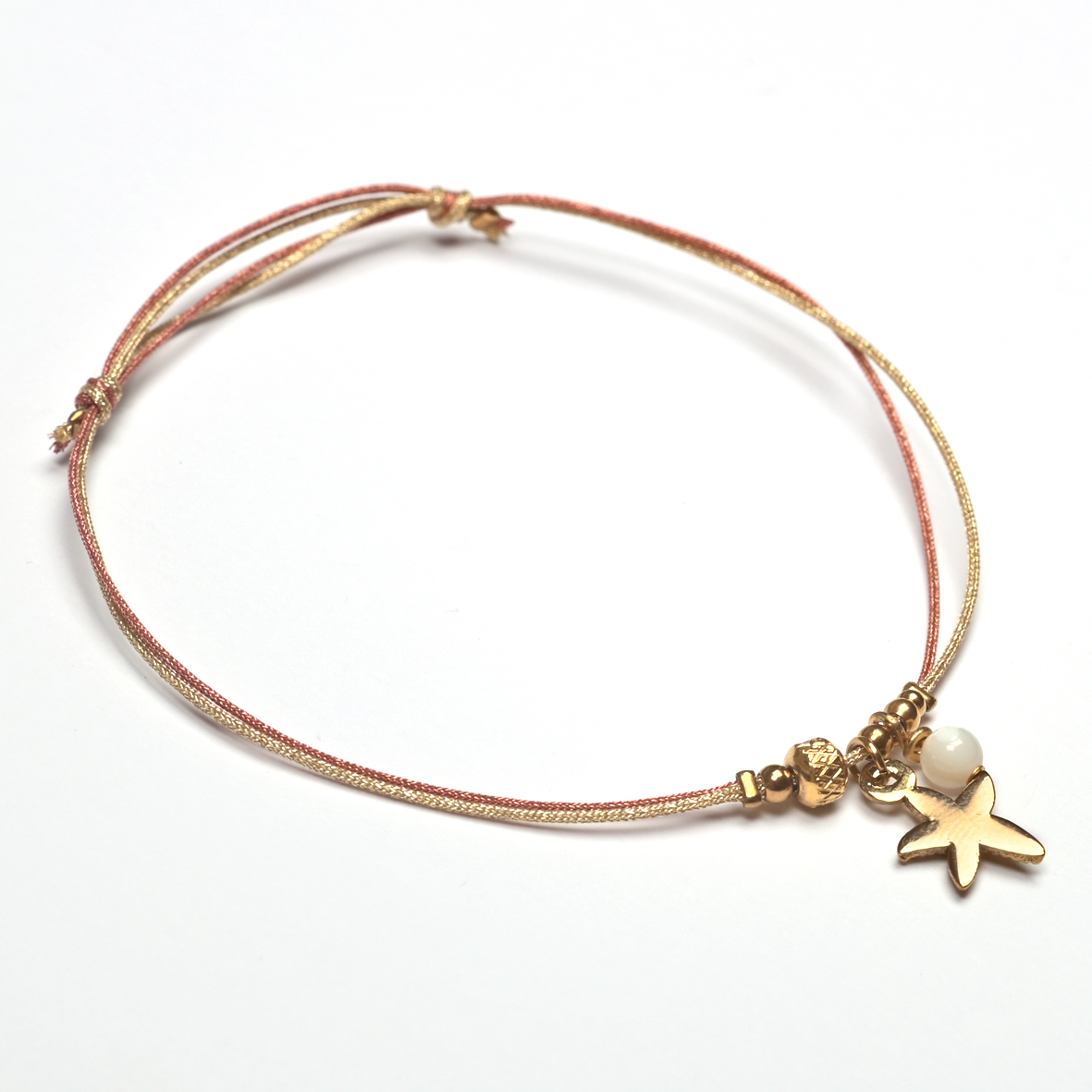 Astéria – Bracelet double lien étoile et nacre – Image 2