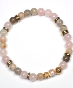 Alméa – bracelet quartz rose et agate