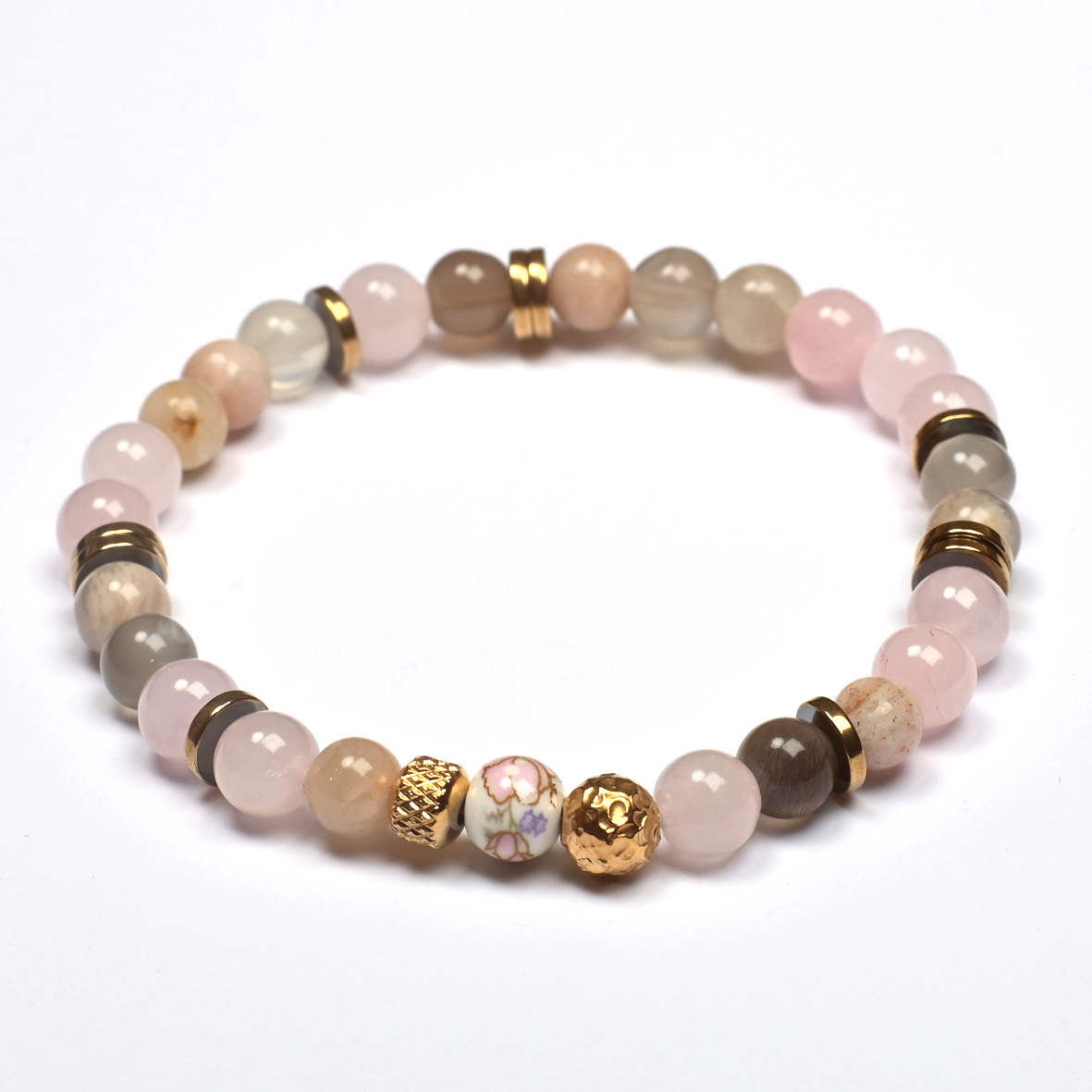 Alméa – bracelet quartz rose et agate – Image 3