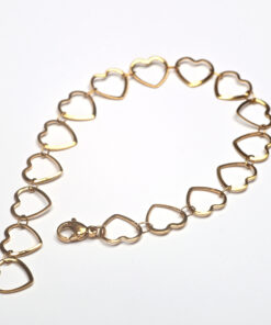Amaya – Bracelet doré chaîne de cœurs