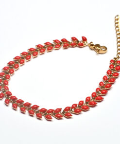 Alternative view of Rovena – Bracelet chaîne épi rouge