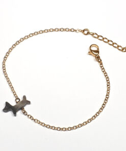 Ozzy – Bracelet doré petit chien en nacre