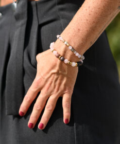 Alternative view of Alméa – bracelet quartz rose et agate